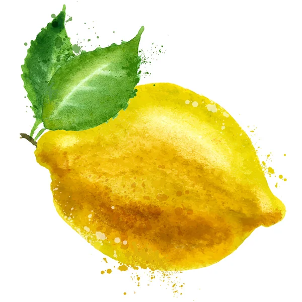 Modèle de conception de logo vecteur citron. icône de nourriture ou de fruit . — Image vectorielle