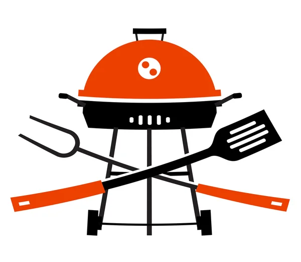 Grill, grill, grill, piknik. naczynia do Bbq na białym tle — Zdjęcie stockowe