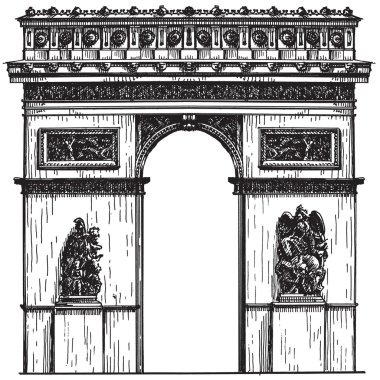 Fransa vektör logo tasarım şablonu. Paris veya mimari simge.