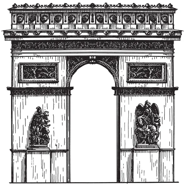 แม่แบบการออกแบบโลโก้เวกเตอร์ของฝรั่งเศส ปารีสหรือไอคอนสถาปัตยกรรม . — ภาพเวกเตอร์สต็อก