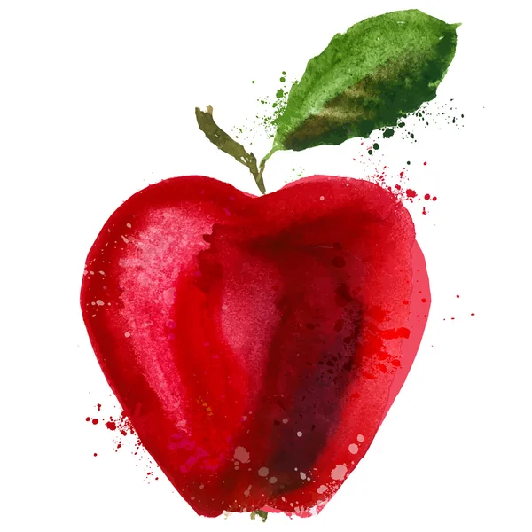 Modello di design logo mela. icona di cibo o frutta . — Vettoriale Stock