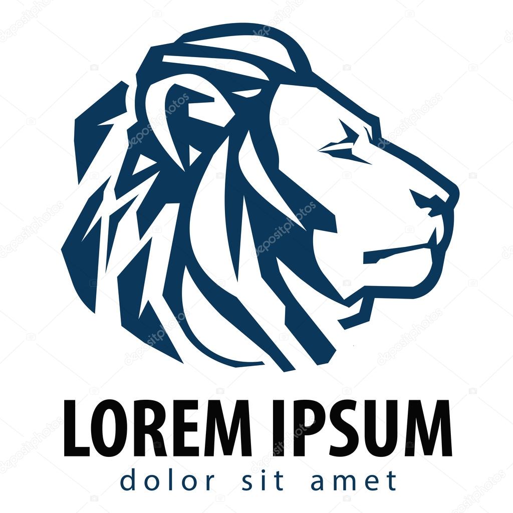 Lion on a white background. vector illustration