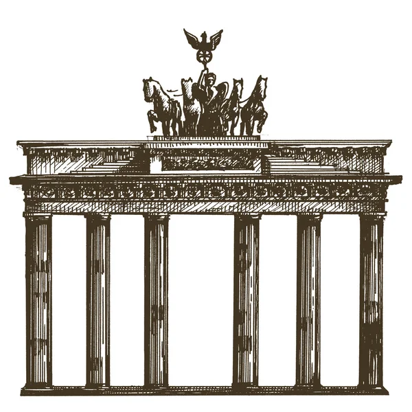 Deutschland Vektor Logo Design Vorlage. Architektur oder Reise-Ikone. — Stockvektor
