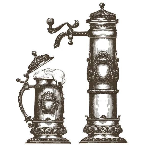 Шаблон векторного логотипа пива. пивной или алкогольный напиток значок . — стоковый вектор