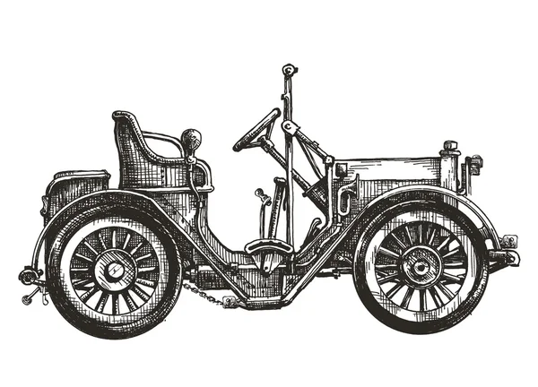 Plantilla de diseño de logotipo de vector retro coche. icono de transporte o vehículo . — Archivo Imágenes Vectoriales