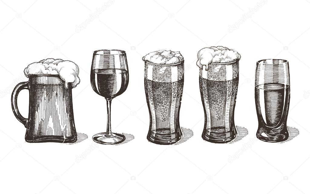 drinks vector logo design template. glasses or alcohol drink icon.