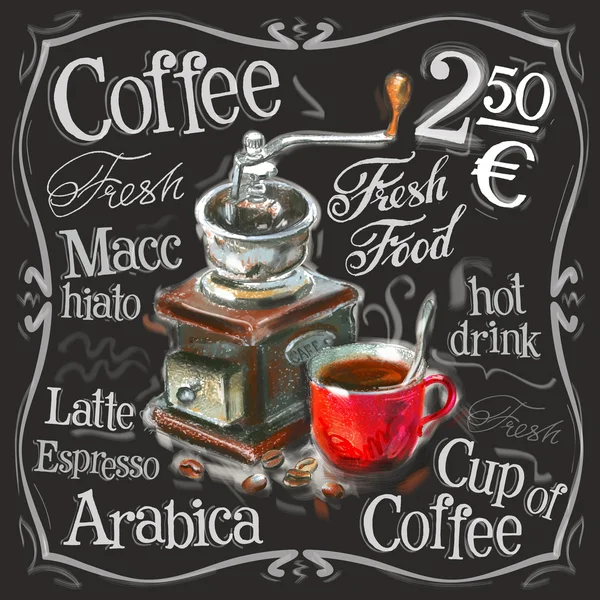 Café, modèle de logo expresso — Image vectorielle