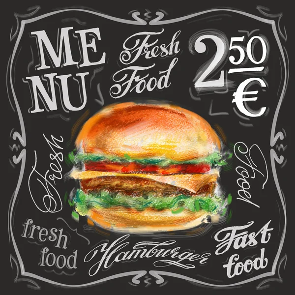 Fast food logo design template — Stock Vector