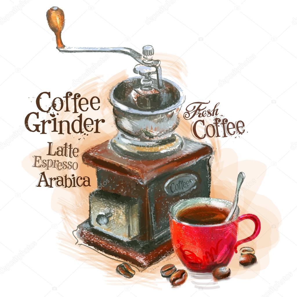 Fresh coffee logo design template