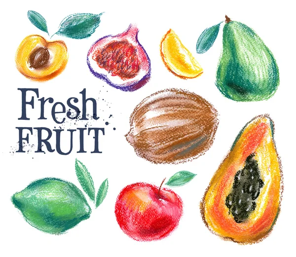 Vorlage für das Design des Logos von reifen Früchten — Stockvektor
