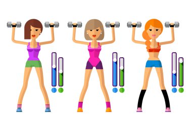 Fitness vektör logo tasarım şablonu. Spor, atletizm veya spor salonu simgesi.