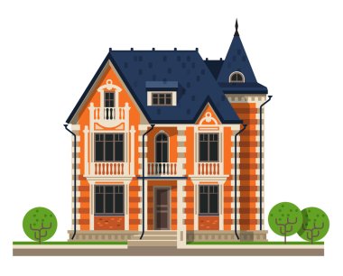 House vektör logo tasarım şablonu. İnşaat, yapı veya mimari simgesi.