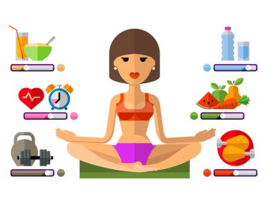 Yoga vektör logo tasarım şablonu. Spor, fitness veya spor salonu simgesi.