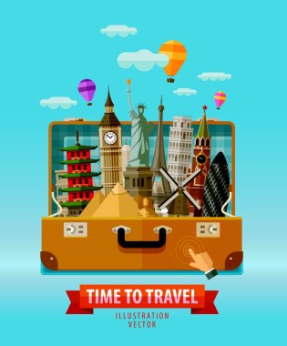 seyahat, tatil vektör logo tasarım şablonu. ülkeler dünya ya da gidiş-dönüş simgesi