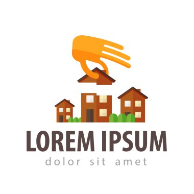 İnşaat site vektör logo tasarım şablonu. yapı veya Oluşturucusu, geliştirici, ev simgesini