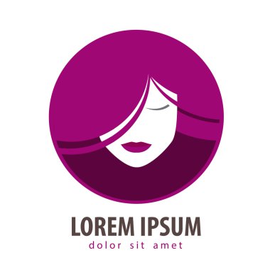 Güzellik Salonu vektör logo tasarım şablonu. Kozmetik, makyaj veya genç kadın simgesi