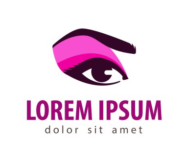 Makyaj vektör logo tasarım şablonu. Kozmetik, Güzellik Salonu veya göz simgesini