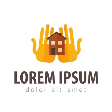 House, hostel vektör logo tasarım şablonu. İnşaat veya otel simgesi