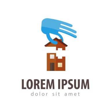 ev vektör logo tasarım şablonu. Bina ya da inşaat site simgesi