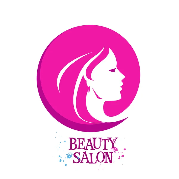 Beautiful woman, female vector logo design template. cosmetic, makeup or lady, girl icon — Stock Vector