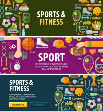 Spor vektör logo tasarım şablonu. Fitness veya spor salonu simgeler