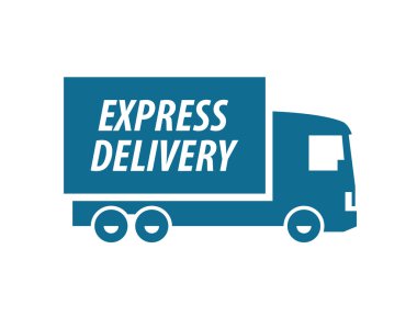 Teslimat vektör logo tasarım şablonu. taşıma ya da kamyon simgesi