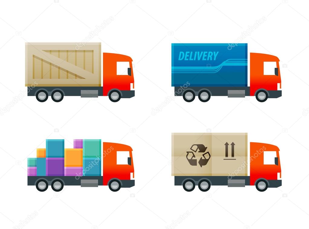 delivery vector logo design template. truck or trucking icon