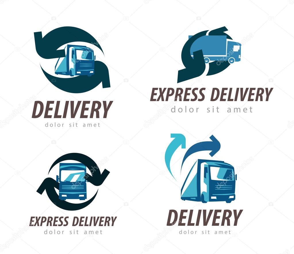 delivery vector logo design template. truck or car icon