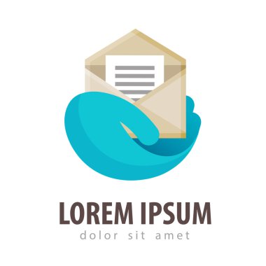 posta vektör logo tasarım şablonu. teslim veya ileti simgesi