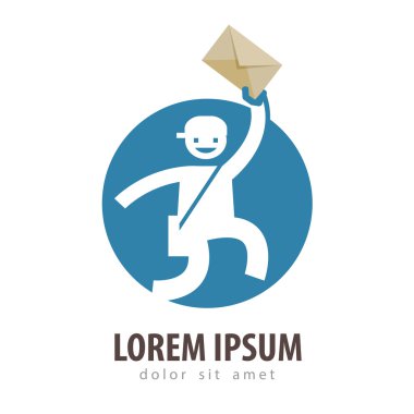 taşıyıcı vektör logo tasarım şablonu. zarf veya posta simgesini