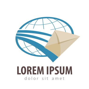 ekspres teslimat vektör logo tasarım şablonu. posta veya e-posta simgesi