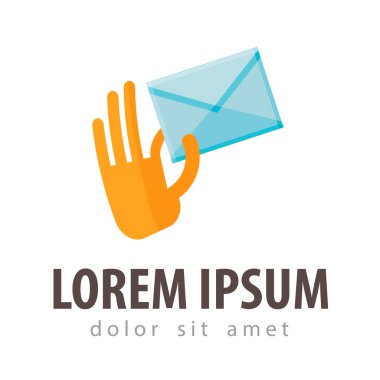 e-posta vektör logo tasarım şablonu. Postacı veya posta simgesini