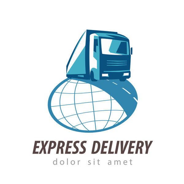 delivery vector logo design template. transportation or truck icon