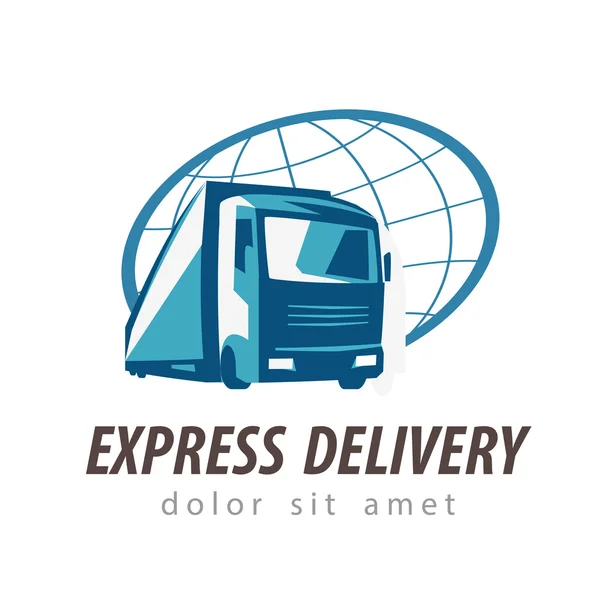 Modelo de design do logotipo do vetor de entrega. ícone de transporte ou caminhão —  Vetores de Stock