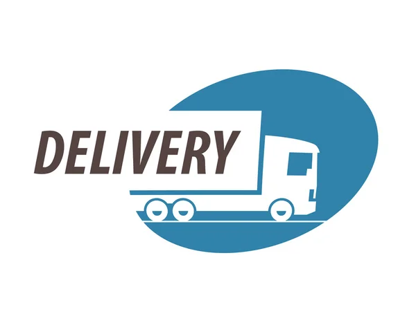 Шаблон дизайну векторного логотипу доставки. вантажівка або значок руху — стоковий вектор