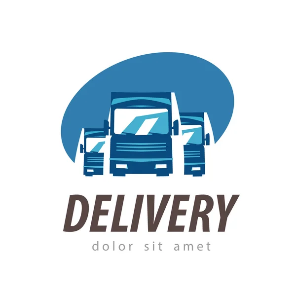 Шаблон дизайна векторного логотипа доставки. икона грузовика или транспорта — стоковый вектор