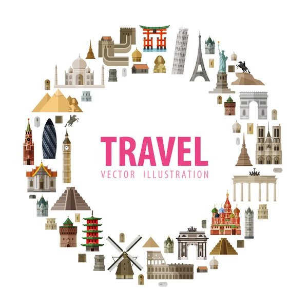 Reisevektor-Logo-Design-Vorlage. Reise oder Urlaub — Stockvektor