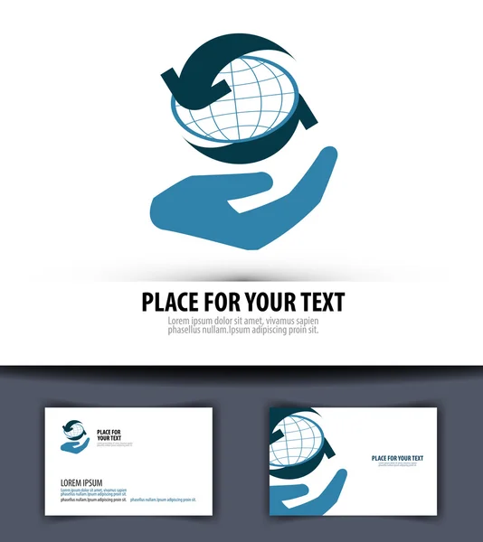 Business vector logo design template. world or globe icon — Stock Vector