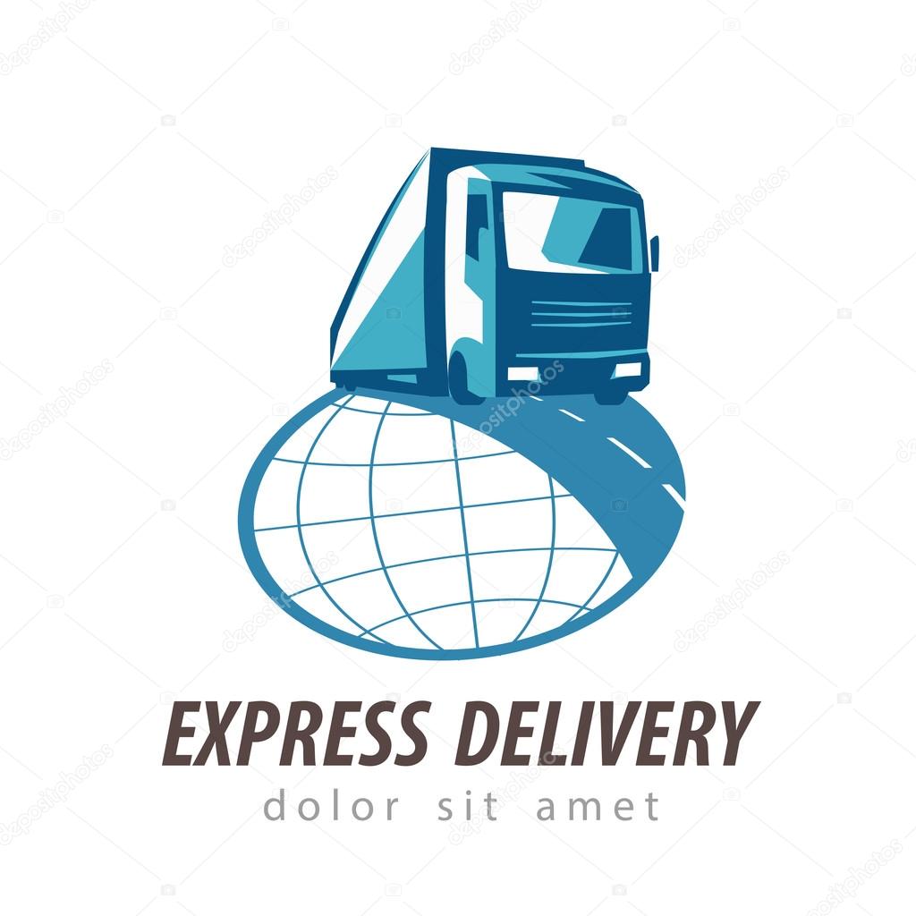 delivery vector logo design template. transportation or truck icon
