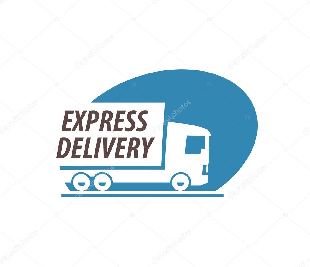 Delivery. truck on a white background. vector illustration