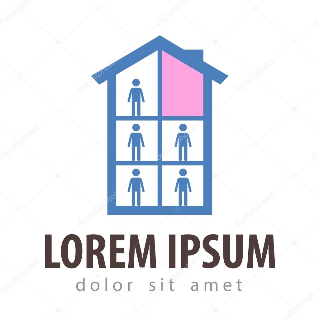 Residential house on a white background. vector illustration