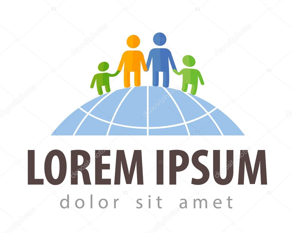 Family on a white background. vector illustration