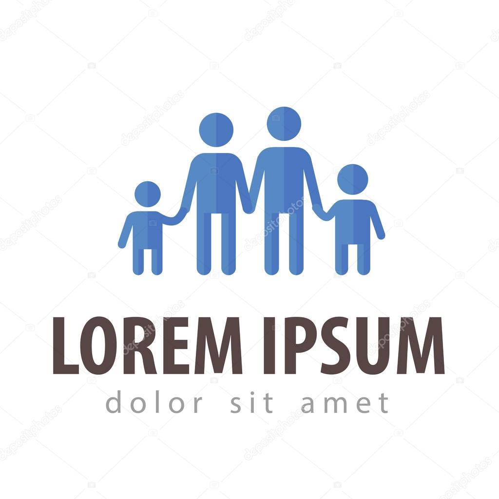 Family on a white background. vector illustration