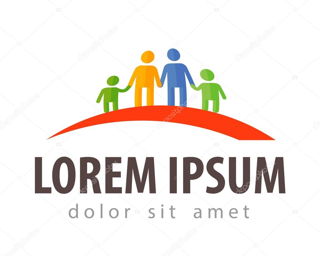 Family on a white background. vector illustration