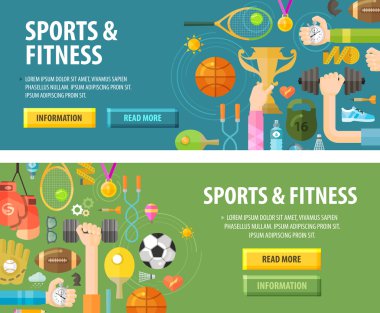 Spor vektör logo tasarım şablonu. Fitness veya Atletizm simgeler