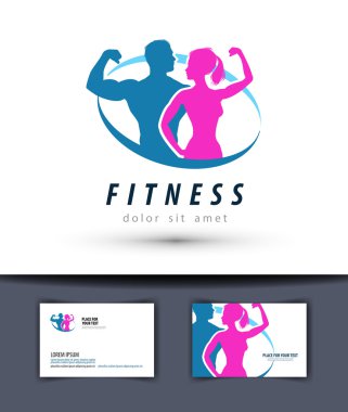 Fitness vektör logo tasarım şablonu. spor salonu ya da spor simgesi
