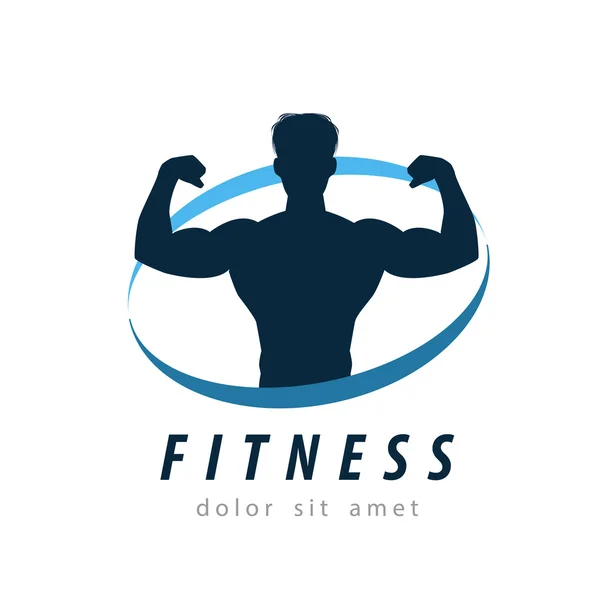 运动矢量 logo 设计模板。健身或健身房的图标 — 图库矢量图片