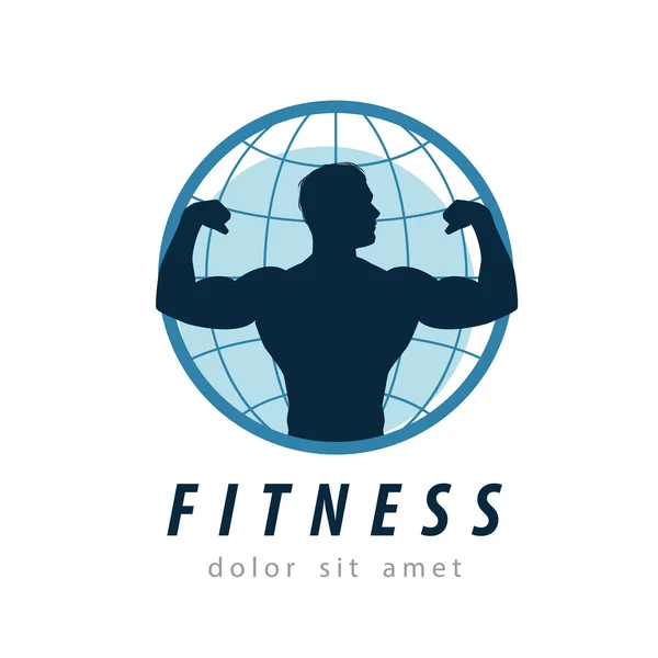 Modelo de design de logotipo vetor ginásio. ícone de fitness ou esporte — Vetor de Stock