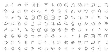 Ok simgesi ayarlandı. Yön yönü okları yukarı, aşağı, sol, sağ, ileri, geri, kavisli ve döndürmeli