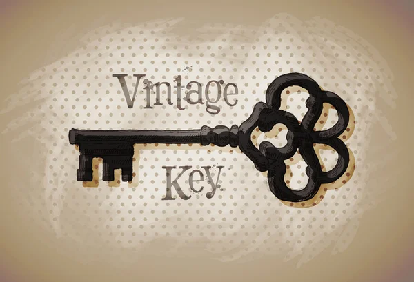 Vintage chave. esboço. ilustração vetorial — Vetor de Stock